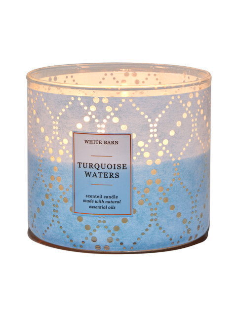 

Bath & Body Works Turquoise Waters 3-Wick Candle, Blue
