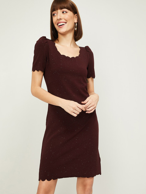 

CODE by Lifestyle Burgundy Sheath Dress