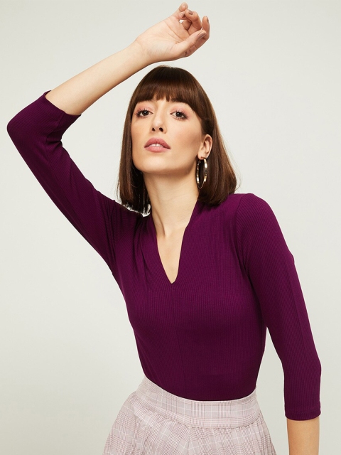 

CODE by Lifestyle Purple Fitted Top
