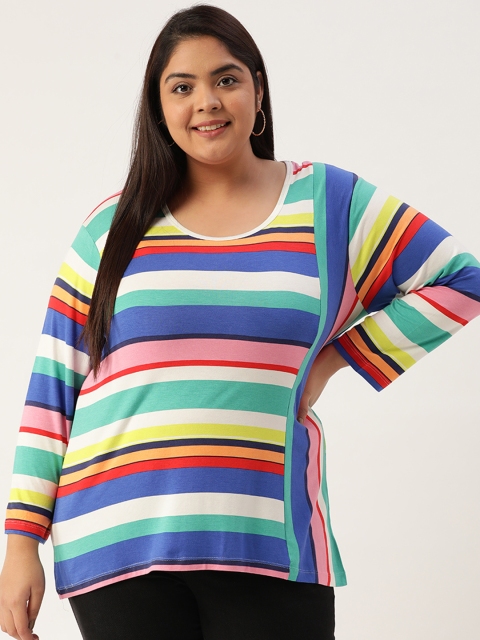 

Rute Plus Size Women Multicoloured T-shirt, Multi