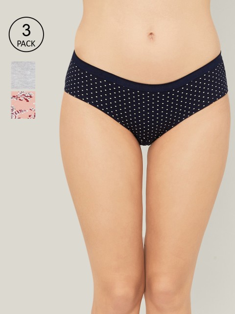 

Ginger by Lifestyle Women Pack Of 3 Assorted Cotton Hipster Briefs