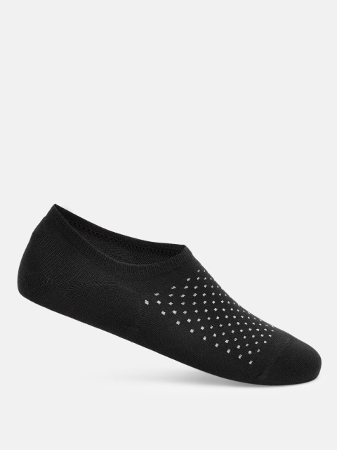 

Ajile by Pantaloons Men Black & White Patterned Cotton Ankle-Length Socks