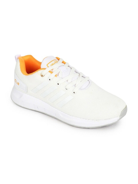 

Columbus Men White & Orange Mesh Running Non-Marking Shoes