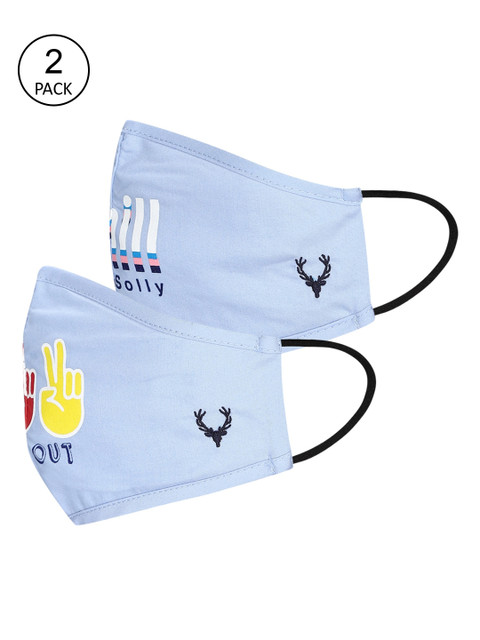 

Allen Solly Junior Unisex Kids Pack of 2 Blue Printed 3-Ply Pure Cotton Outdoor Masks