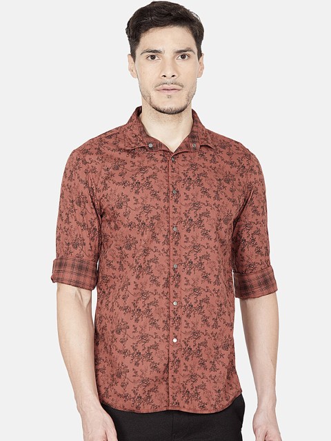 

Oxemberg Men Brown Slim Fit Reversible Opaque Checked Casual Shirt
