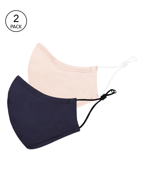 

Allen Solly Women Pack Of 2 Solid 3-Ply Pure Cotton Protective Outdoor Masks, Pink