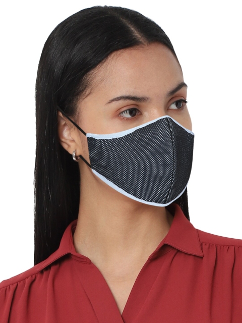 

Allen Solly Women Navy Blue & White Solid 7-Ply Reusable Pure Cotton Protective Outdoor Masks