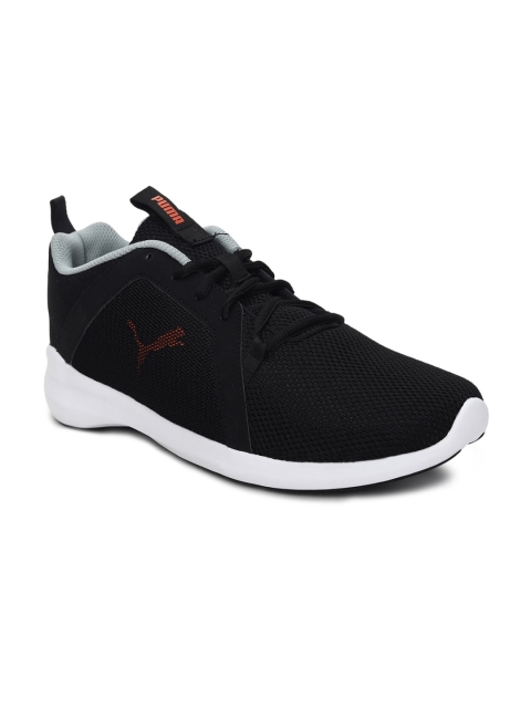 

Puma Men Black Mesh Woven Design Sneakers