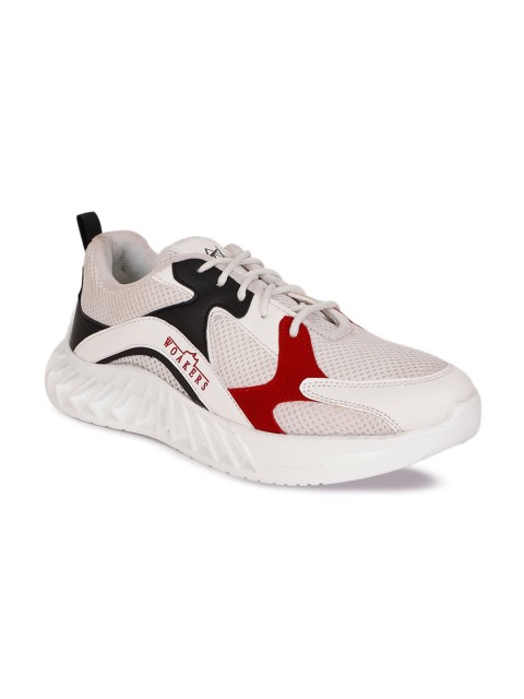 

Woakers Men White Woven Design Trekking Shoes
