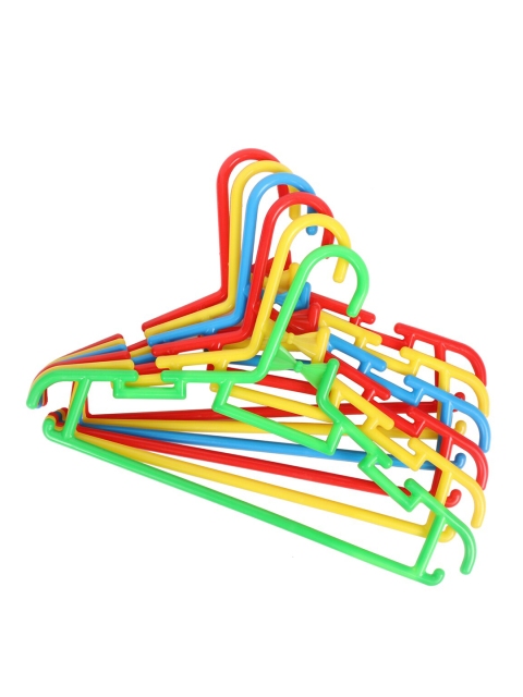 

POKORY Kids Set Of 6 Multicolored Solid Hangers, Multi