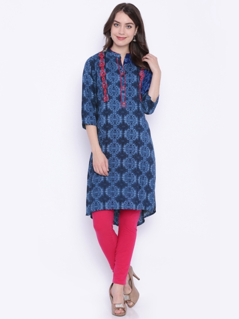 

Soch Outlet Navy Printed Kurta, Navy blue