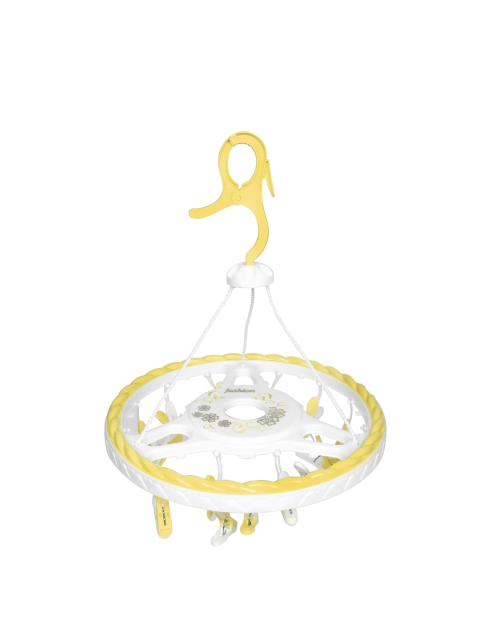 

POKORY Kids Blue & White Solid Cloth Drying Hanger Stand, Yellow