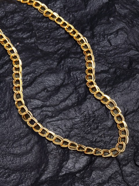 

PANASH Men Gold-Plated Double Curb Chain