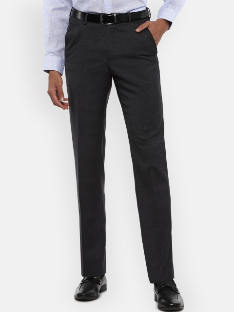 

Van Heusen Men Grey Formal Trousers