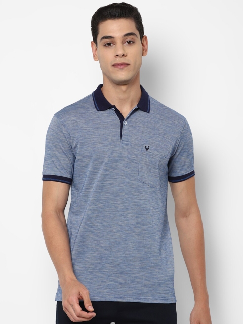 

Allen Solly Men Blue Printed Polo Collar Pockets T-shirt