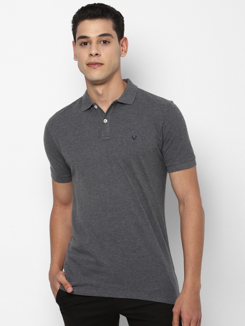 

Allen Solly Men Grey Polo Collar T-shirt