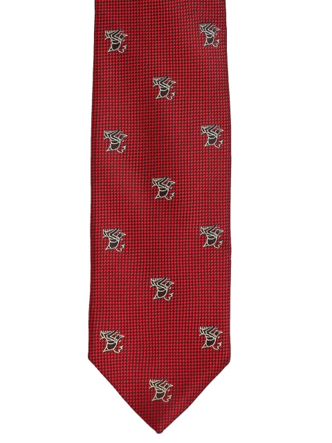

Alvaro Castagnino Men Red & Black Woven Design Skinny Tie
