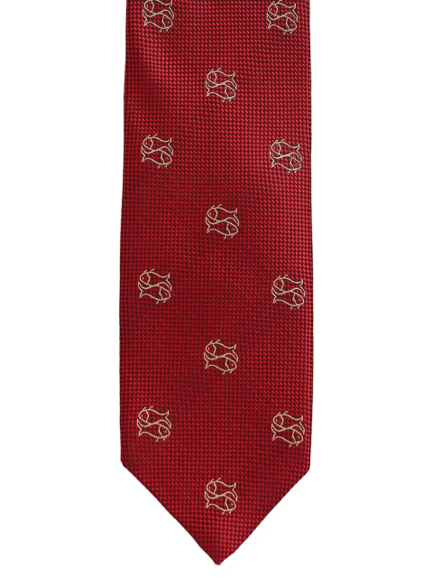 

Alvaro Castagnino Men Red Woven Designed Skinny Tie