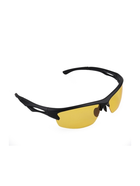 

Aeropostale Unisex Yellow Lens & Black Sports Sunglasses - AERO_SUN_6916_C3-Yellow