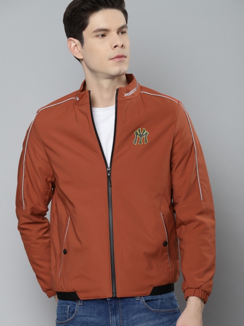 

Fort Collins Men Rust Brown Solid Padded Jacket