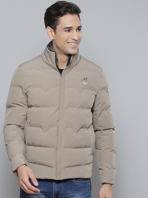 

Fort Collins Men Taupe Solid Padded Jacket