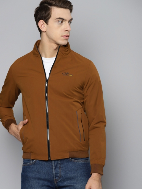 

Fort Collins Men Brown Solid Windcheater Bomber Jacket