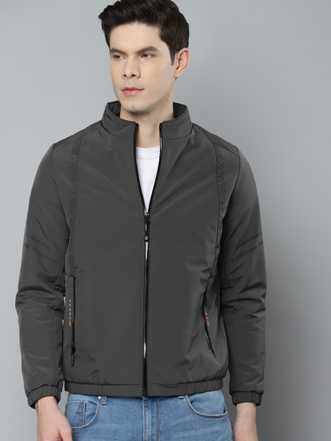 

Fort Collins Men Grey Solid Padded Jacket