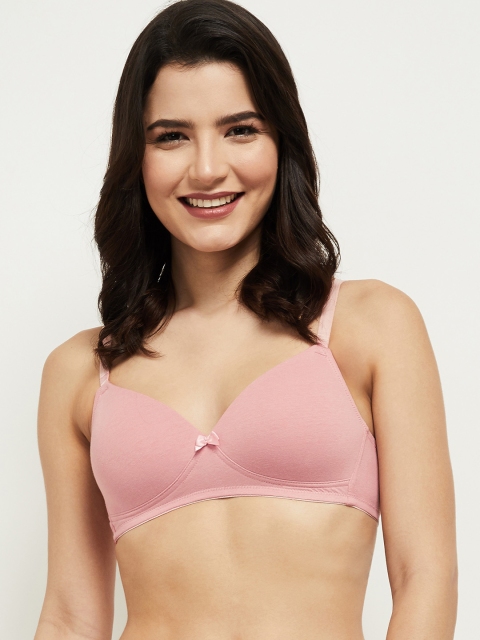 

max Pink Solid Everyday Lightly Padded Bra