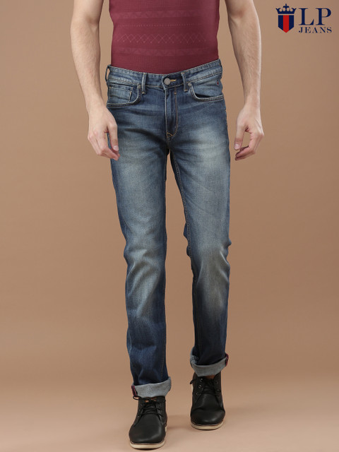 

Louis Philippe Jeans Men Blue Colorado Slim Fit Mid-Rise Clean Look Stretchable Jeans