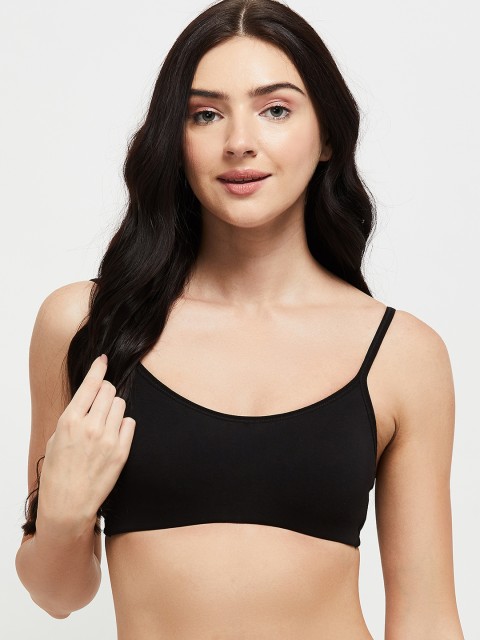 

max Black Solid Lightly Padded Everyday Bra