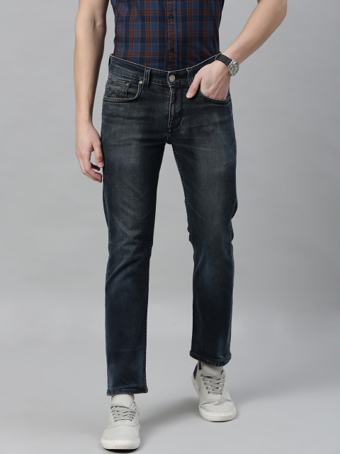 

Louis Philippe Jeans Men Blue Slim Fit Mid-Rise Low Distress Stretchable Jeans