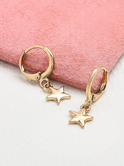 

Accessorize Gold-Toned Star Shaped Hoop Earrings
