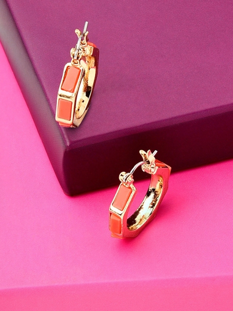 

Accessorize Orange Circular Hoop Earrings