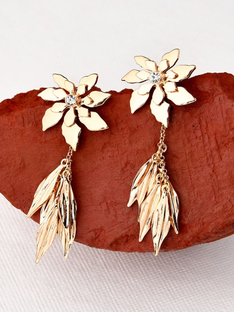 

Accessorize Gold-Toned Handcrafted Floral Drop Earrings