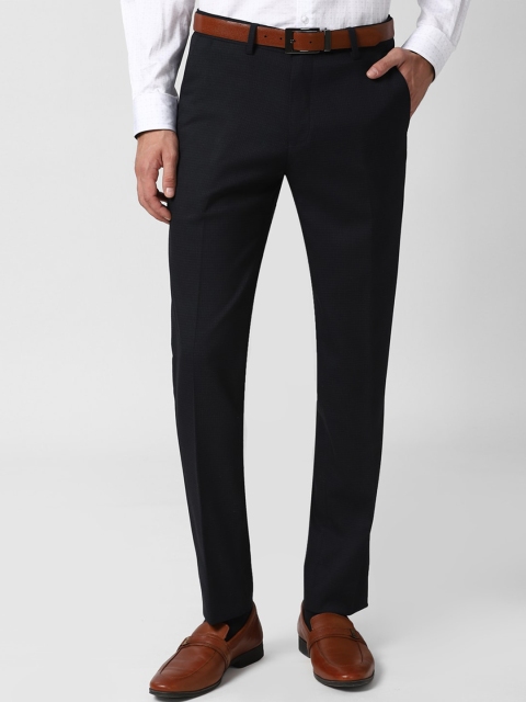 

Peter England Men Black Slim Fit Formal Trousers