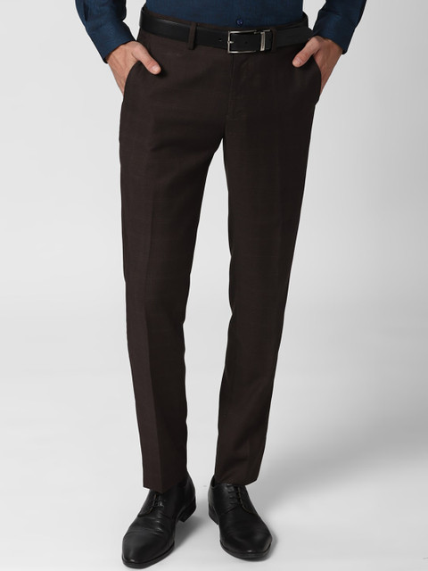 

Peter England Elite Men Brown Slim Fit Formal Trousers