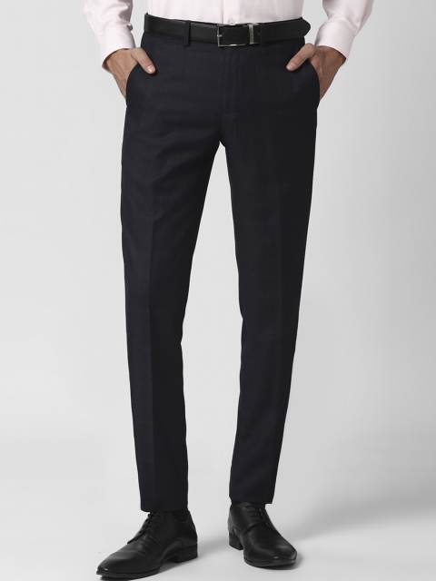 

Peter England Elite Men Navy Blue Slim Fit Formal Trousers