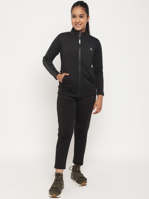 

CHIMPRALA Girls Olive Green Solid Tracksuit