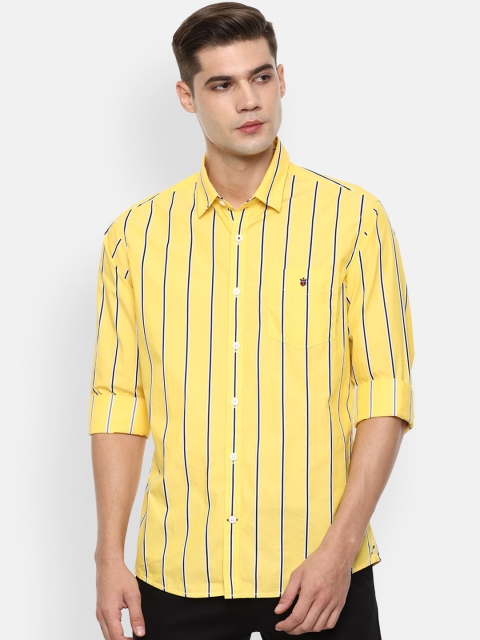 

Louis Philippe Sport Men Yellow Slim Fit Opaque Striped Casual Shirt