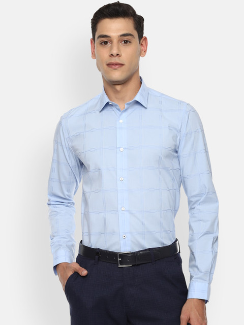 

Louis Philippe Sport Men Blue Slim Fit Opaque Checked Casual Shirt