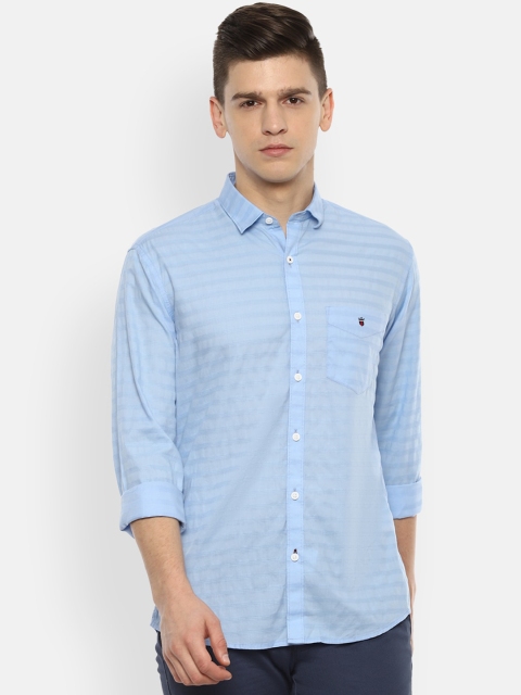 

Louis Philippe Sport Men Blue Pure Cotton Slim Fit Opaque Printed Casual Shirt