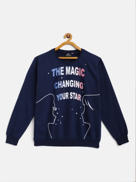

Nick and Jones Girls Navy Blue Printed Sweatshirt