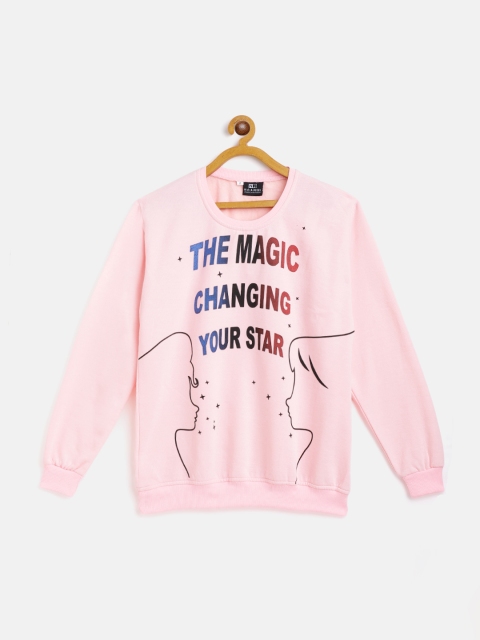 

Nick and Jones Girls Pink Printed Sweatshirt