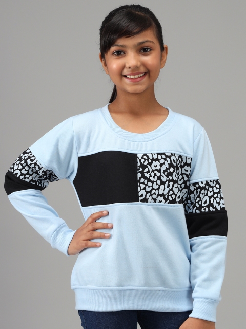 

Nick and Jones Girls Blue & Black Leopard Printed Sweatshirt