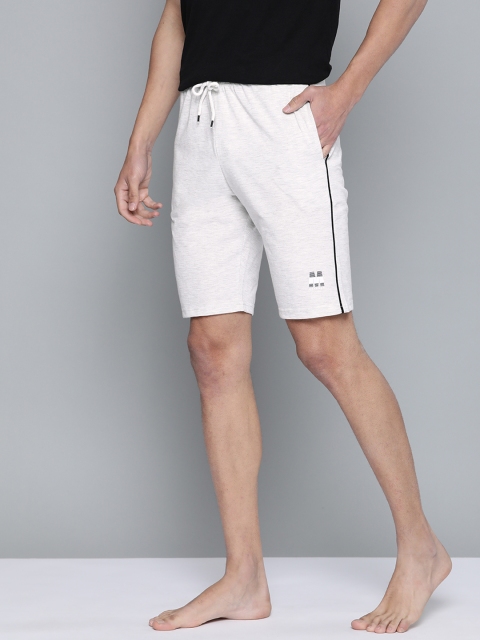 

Mast & Harbour Men Off-White Solid Lounge Shorts