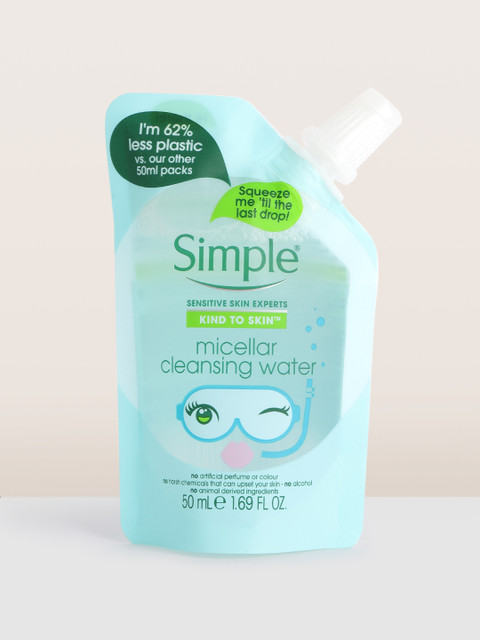 

Simple Sensitive Skin Experts Kind To Skin Micellar Cleansing Water with Vitamin C 50 ml, Blue
