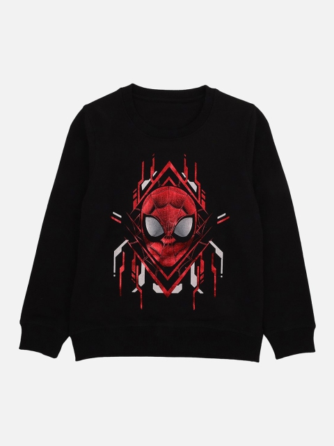 

Kids Ville Boys Black Spiderman Printed Sweatshirt