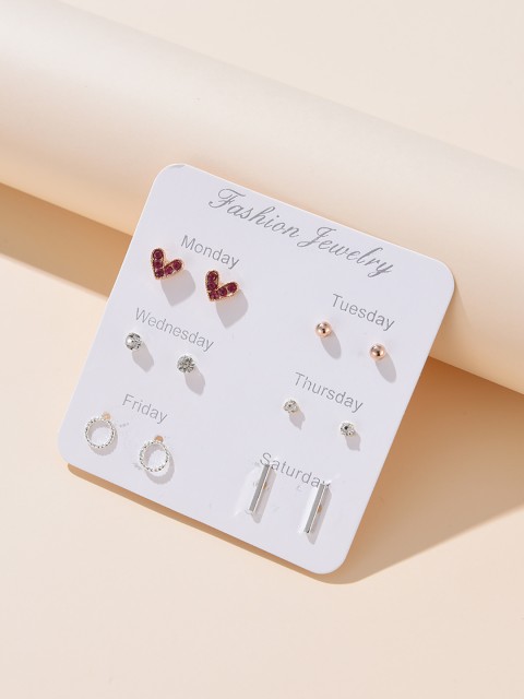 

URBANIC Set of 6 Studs, Red