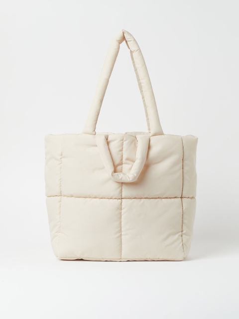 

H&M Women Off-White Solid Padded Shopper