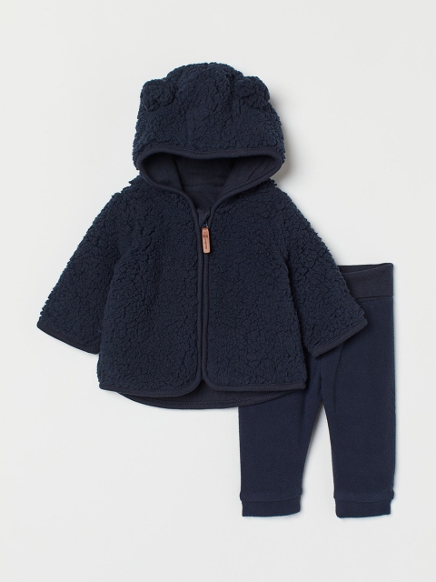 

H&M Girls Blue 2-piece Fleece Set